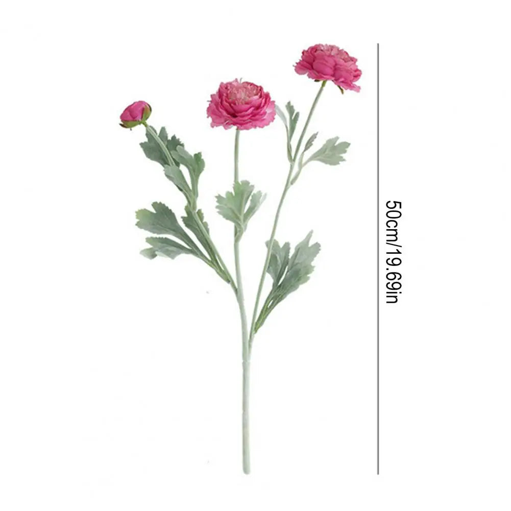Artificial Ranunculus Silk Flower Stem | Wedding & Home Decor