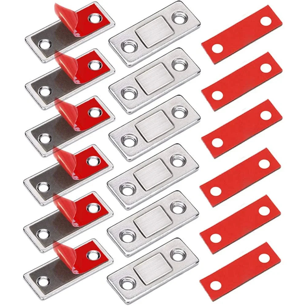Ultra-Thin Magnetic Cabinet Latches – 4 Pack Door Closers