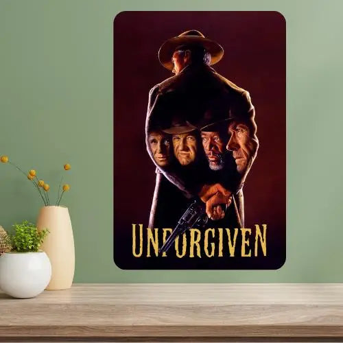 Unforgiven Classic Movie Metal Poster Sign | Vintage Wall Art