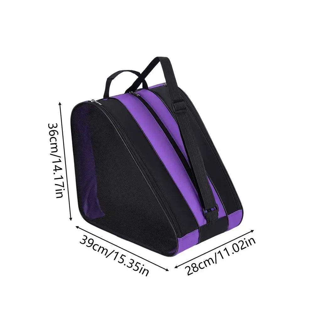 Triangle Skate Bag – Multi-Pocket Roller & Figure Skate Carry Bag