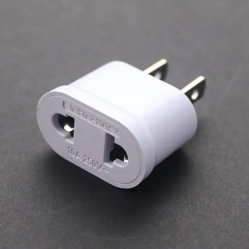 US to EU Travel Plug Adapter – 2-Pin Power Converter WN-20