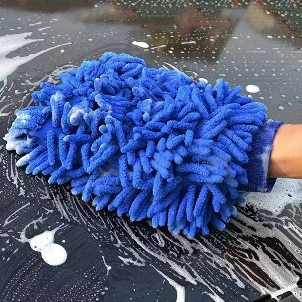 Chenille Microfiber Car Wash Mitt – Scratch-Free Double-Sided