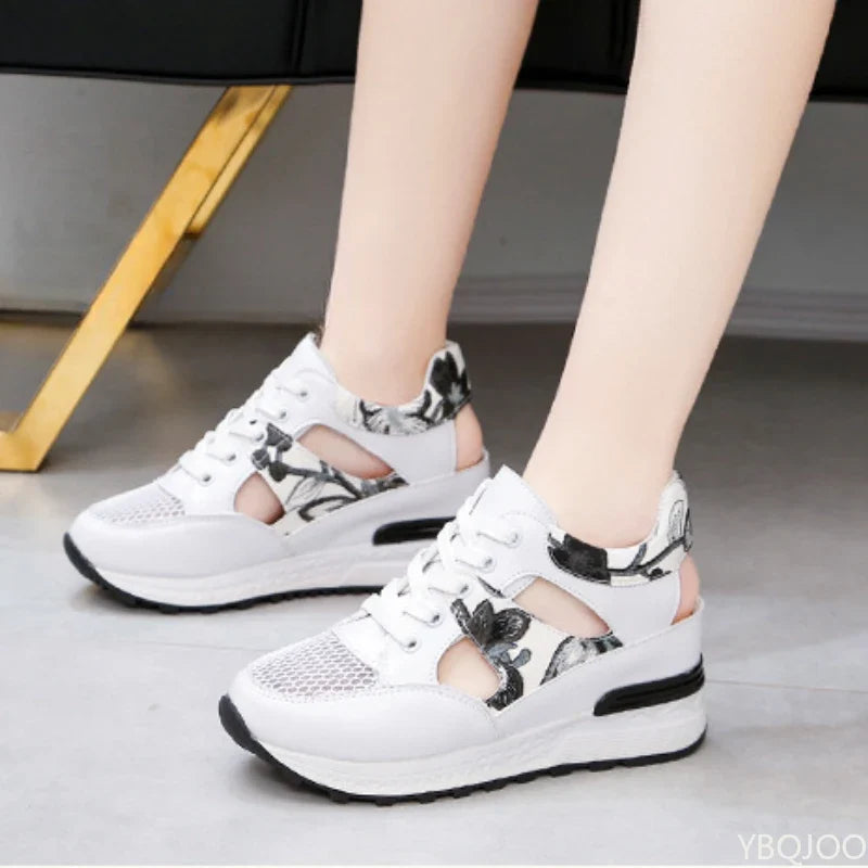 Women's Lace-Up Wedge Sandals – Breathable Casual Sport Shoes