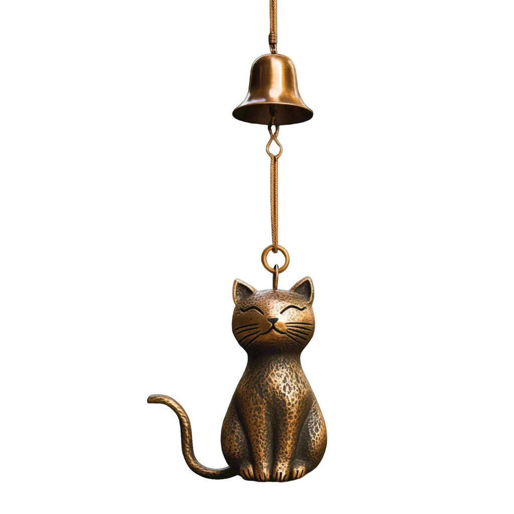 Metal Cat Wind Chime | Outdoor Garden Decor & Cat Lover Gift