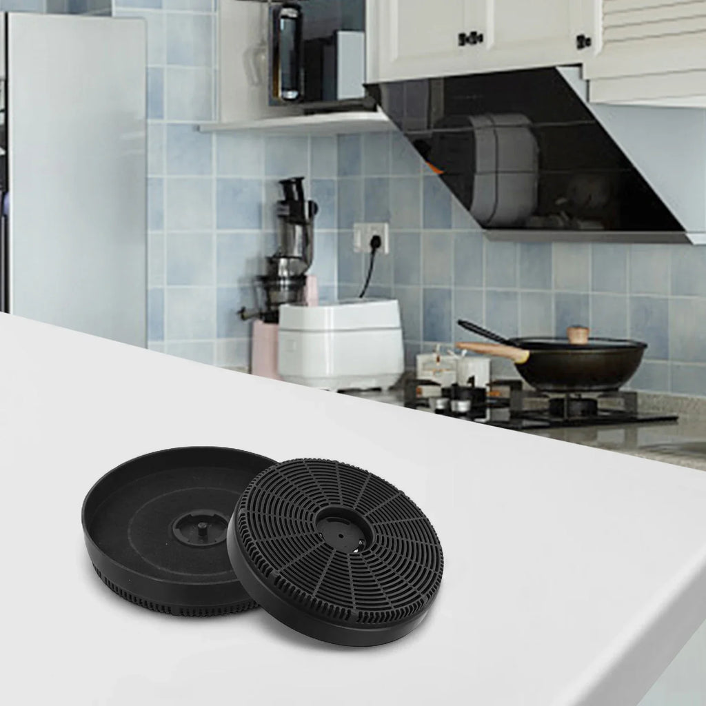 2-Pack Activated Carbon Range Hood Filter 160×30mm Round