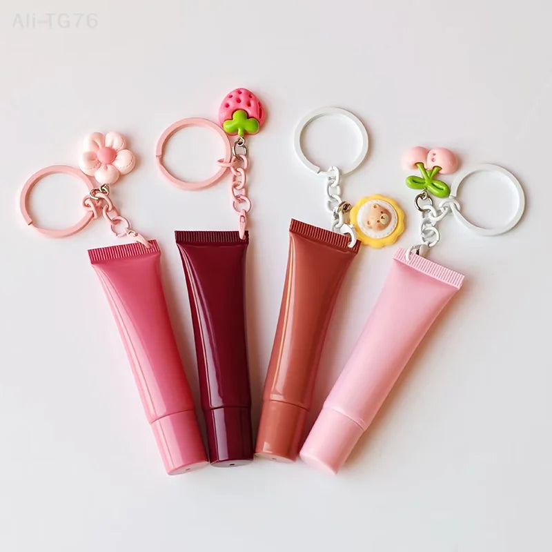 Refillable Lip Gloss Tube with Keychain | 10/15ml DIY