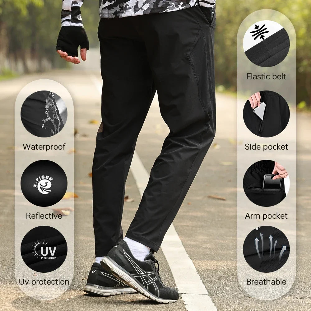 X-TIGER Men's Waterproof Cycling Hiking Pants – UV Quick-Dry