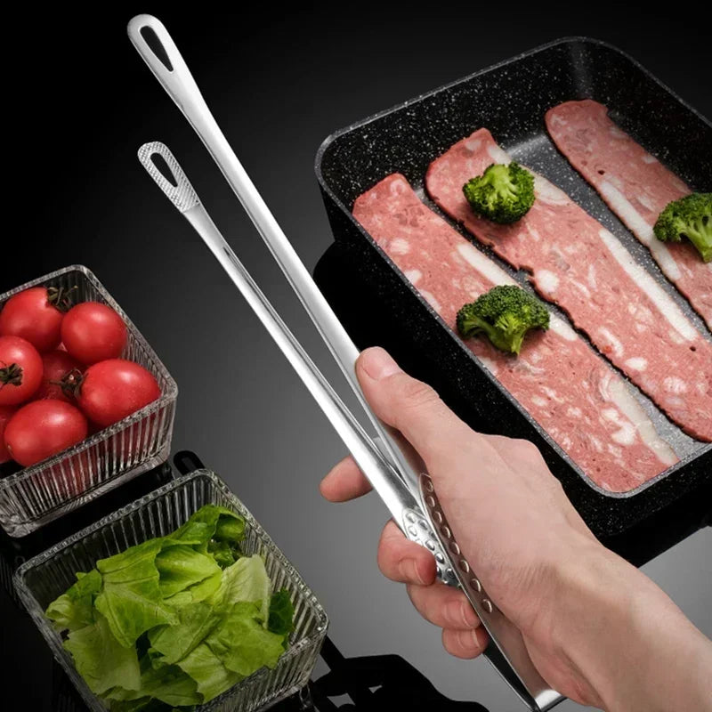 Economic Kitchen Tongs Stainless Steel Barbecue Clip BBQ Grill Meat