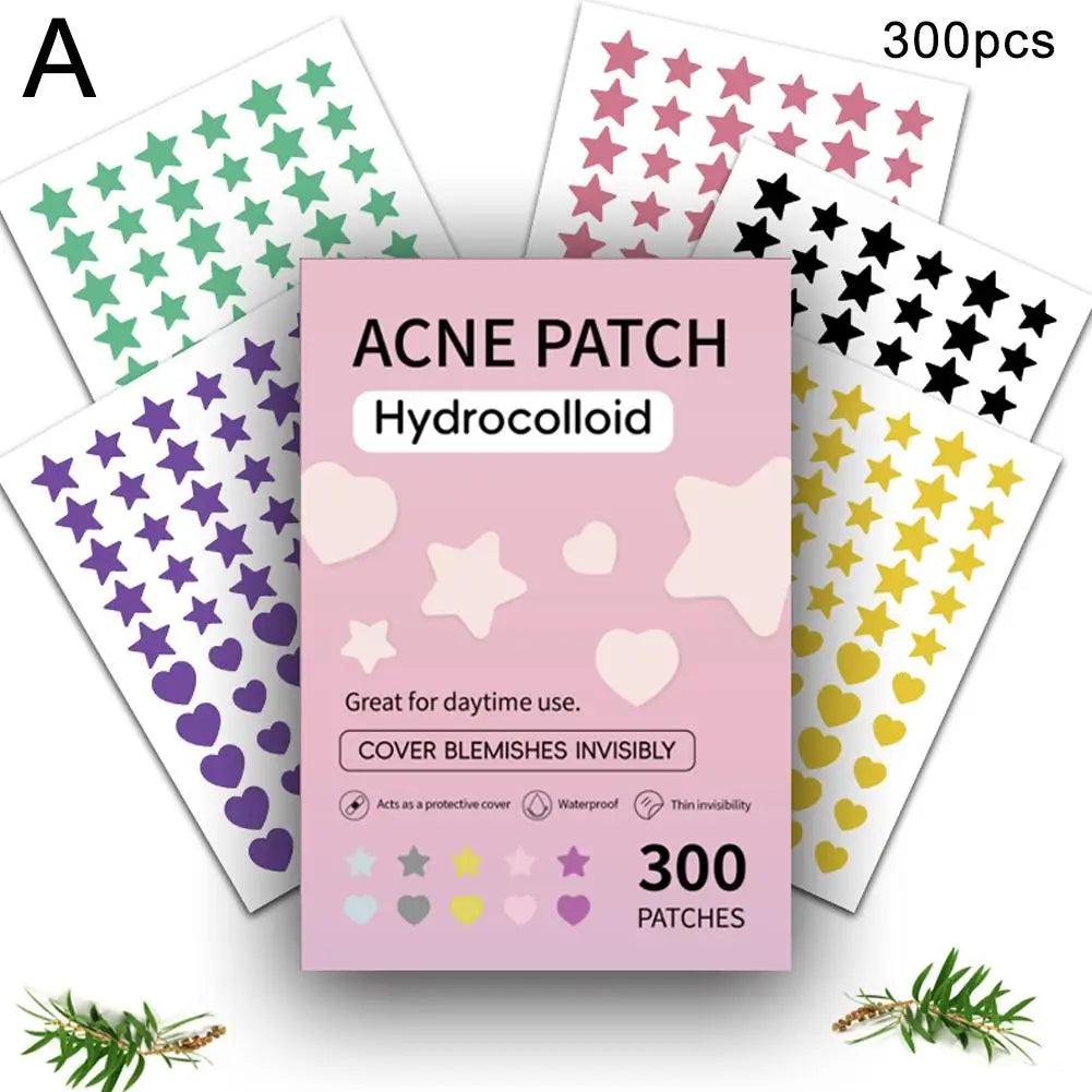 220pc Colorful Star Pimple Patches | Invisible Blemish Stickers