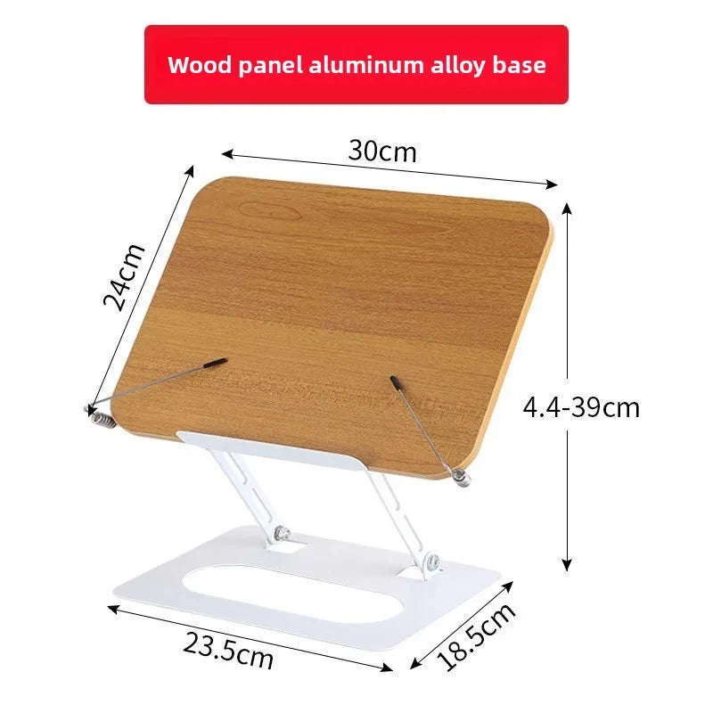 Music Stand Laptop Lifting Rotating Base Wooden Board Page Clip That