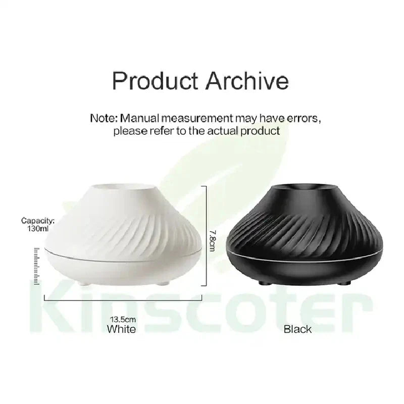 Flame Aroma Diffuser Humidifier – 7 Color LED Night Light