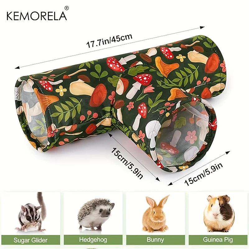 KEMORELA Foldable Guinea Pig Tunnel – Washable Pet Hideout