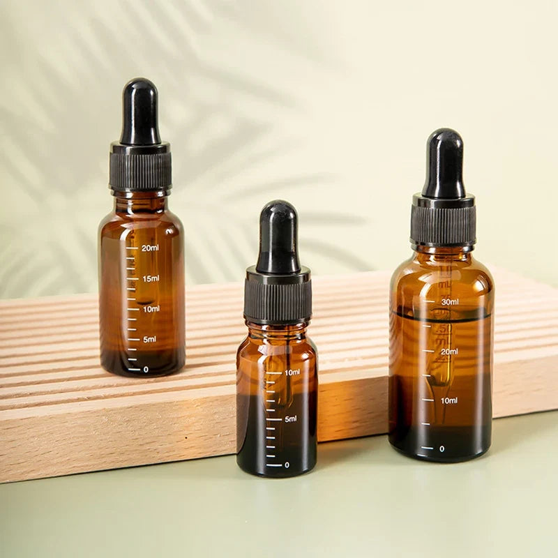 Dropper Bottles Scale Reagent Eye Drop Amber Glass Aromatherapy