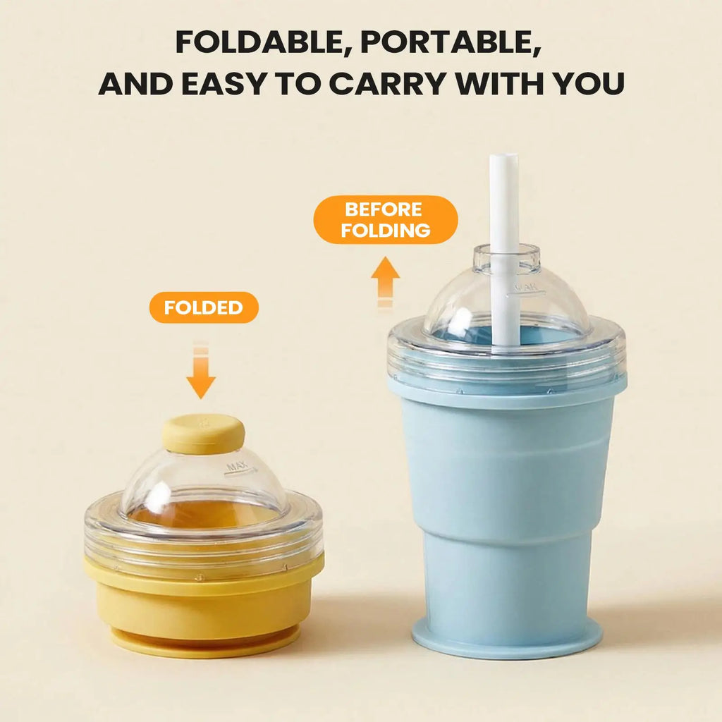 2-in-1 Foldable Silicone Ice Ball Maker Cup | Portable Mold