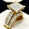 Huitan Women's Cubic Zirconia Wedding & Engagement Ring
