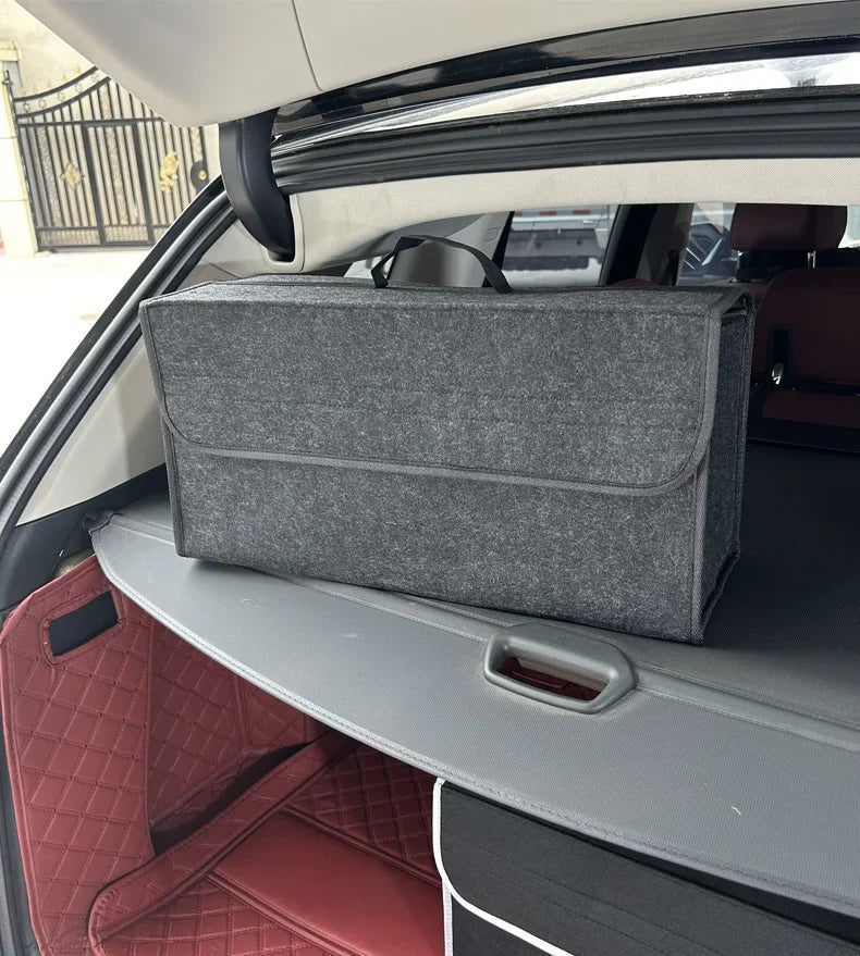 Large Felt Car Trunk Organizer – Anti-Slip Boot Storage Bag