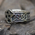 Huitan Retro Punk Star Ring – Vintage Rock Fashion Ring Women