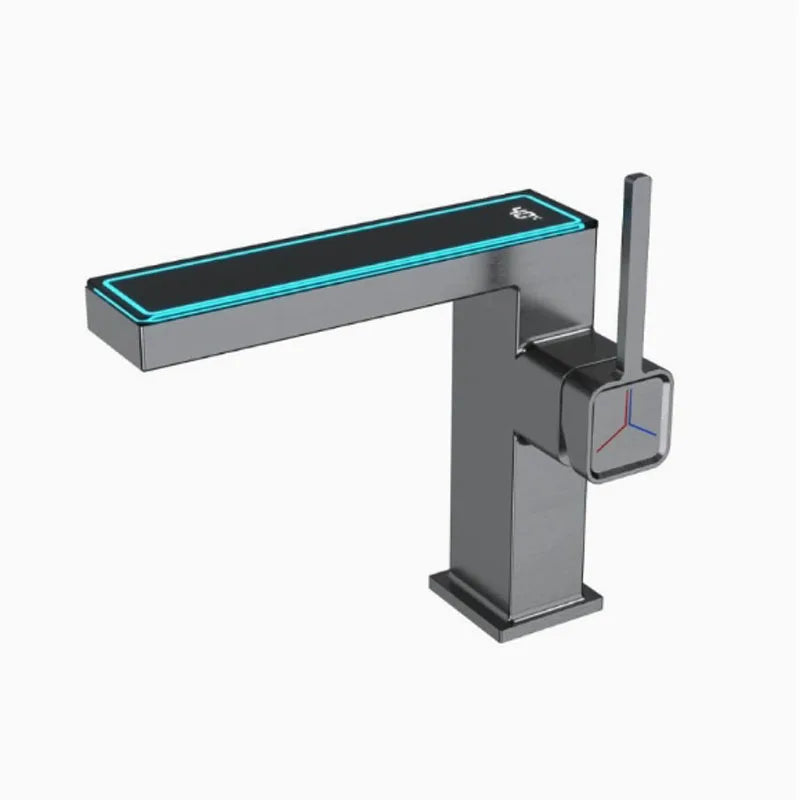 Modern Black Digital Display Faucet | Single-Hole Ceramic Valve