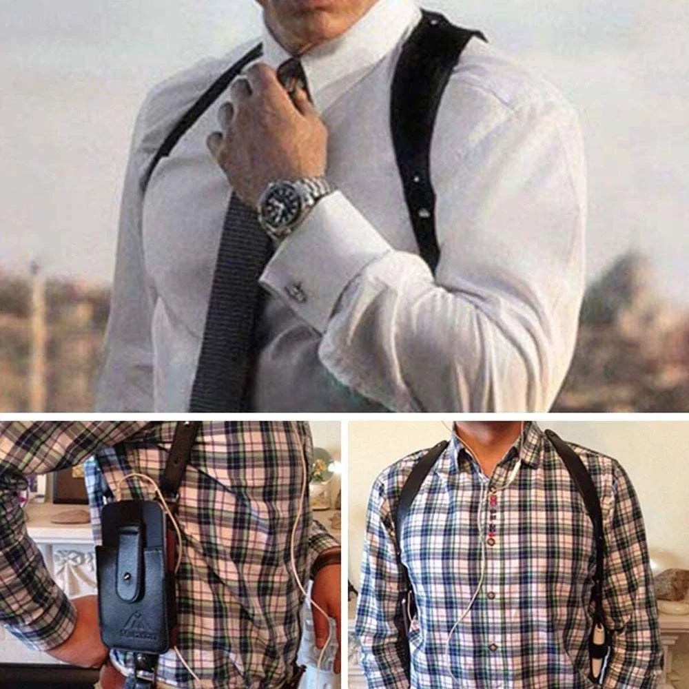 Anti-thief Underarm Double Shoulder Wallet Bag Hidden Holster Belt