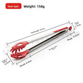 Silicone Food Tongs – Heat Resistant Stainless Steel BBQ Kitchen