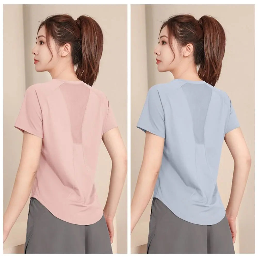 Women's Short-Sleeve Quick-Dry Running Shirt | Fitness Top