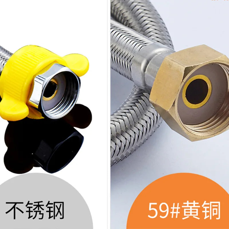 1/2" Stainless Steel Flexible Braided Water Hose 20–200cm