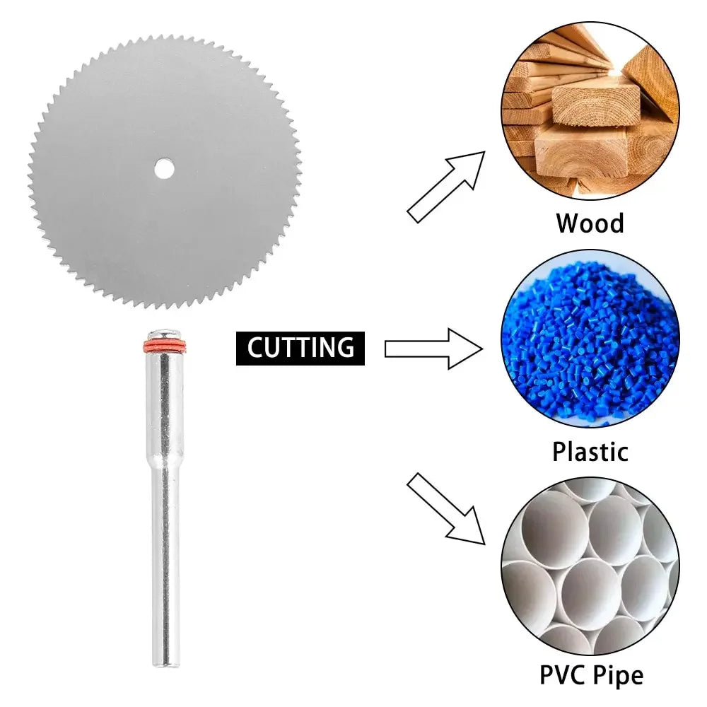 11-Piece Mini Circular Saw Blade Set – Stainless Steel Cutting Discs