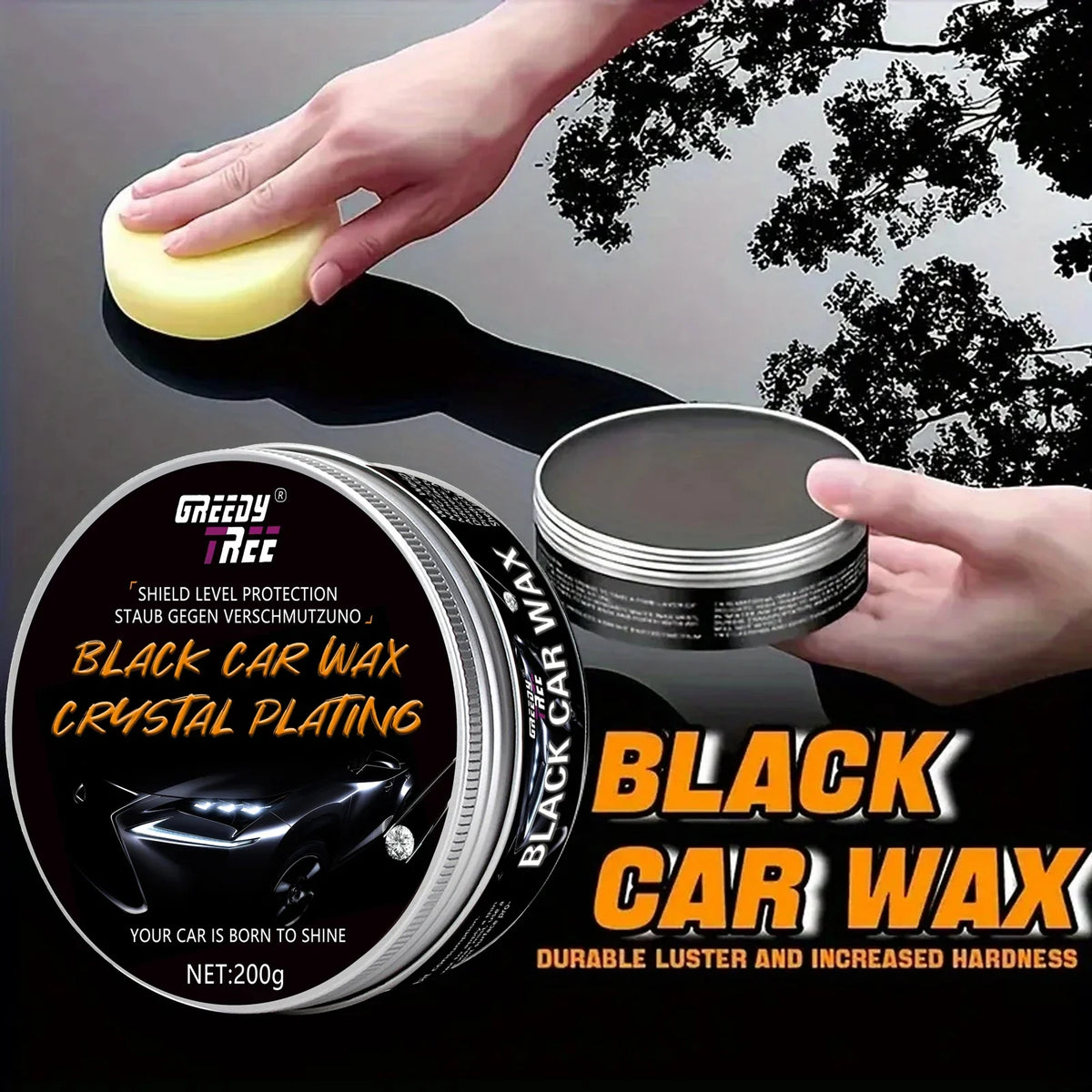 Black Car Ceramic Wax – UV & Scratch Protection Coating