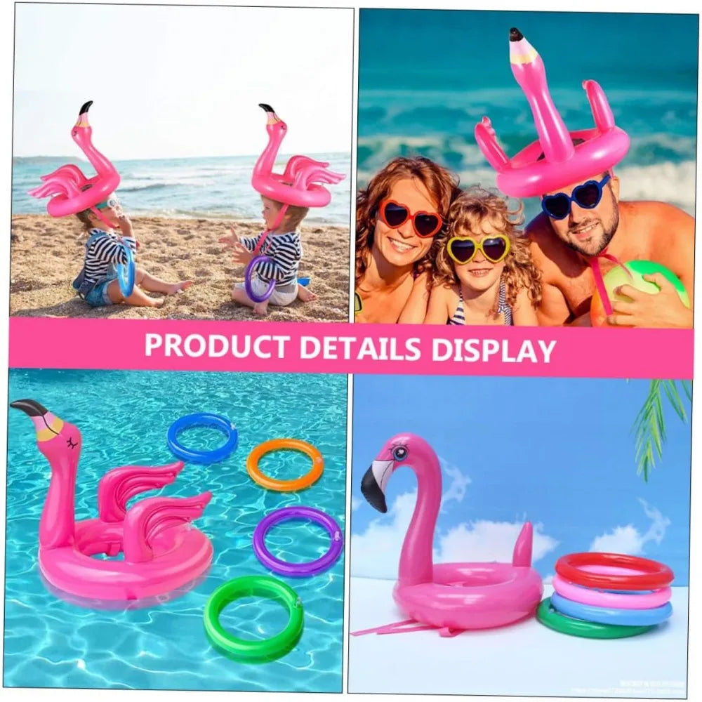 Inflatable Flamingo Ring Toss Game Set – Fun Party Toy