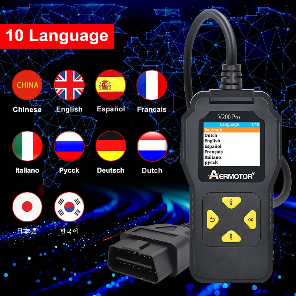 Aermotor V200 Pro OBD2 Scanner – Universal Car Diagnostic Tool
