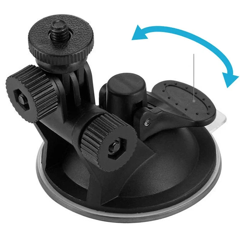 Action Camera Suction Cup Mount – 360° Car Windshield Holder