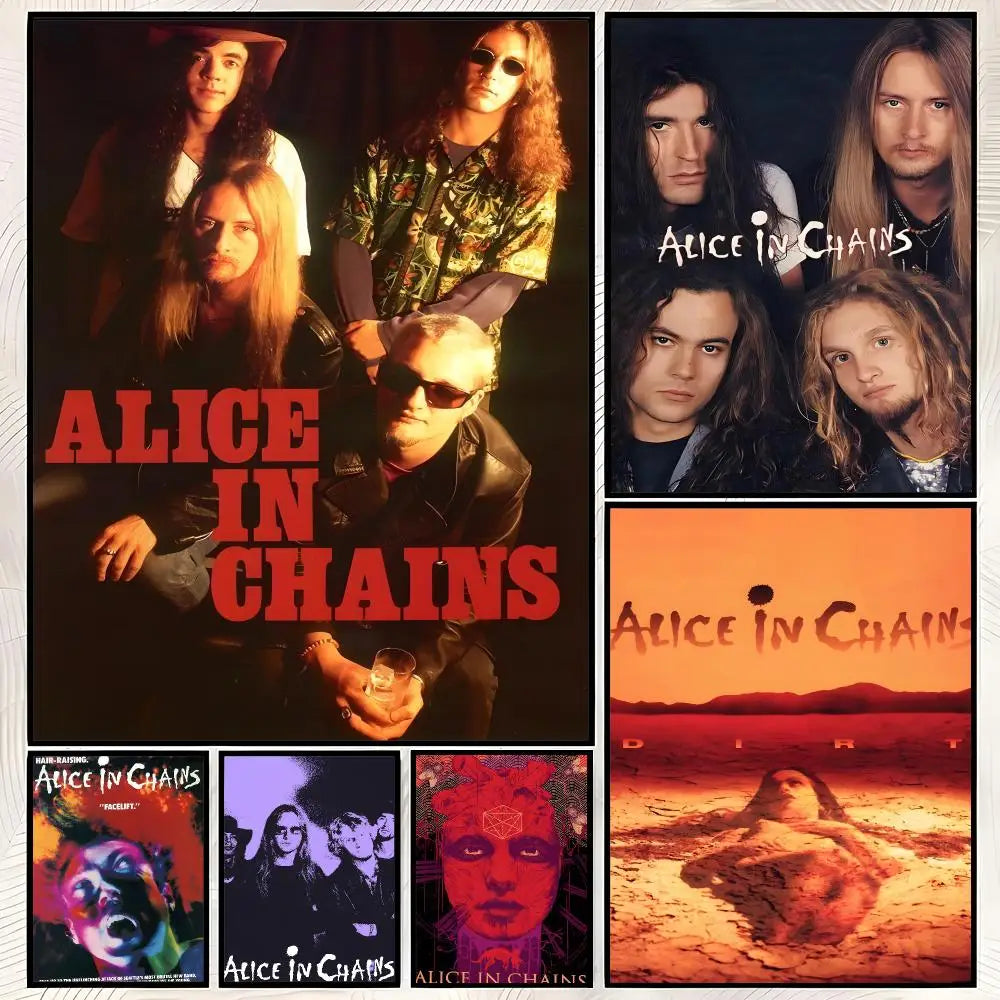 Alice in Chains Wall Poster – Self-Stick HD Waterproof Art
