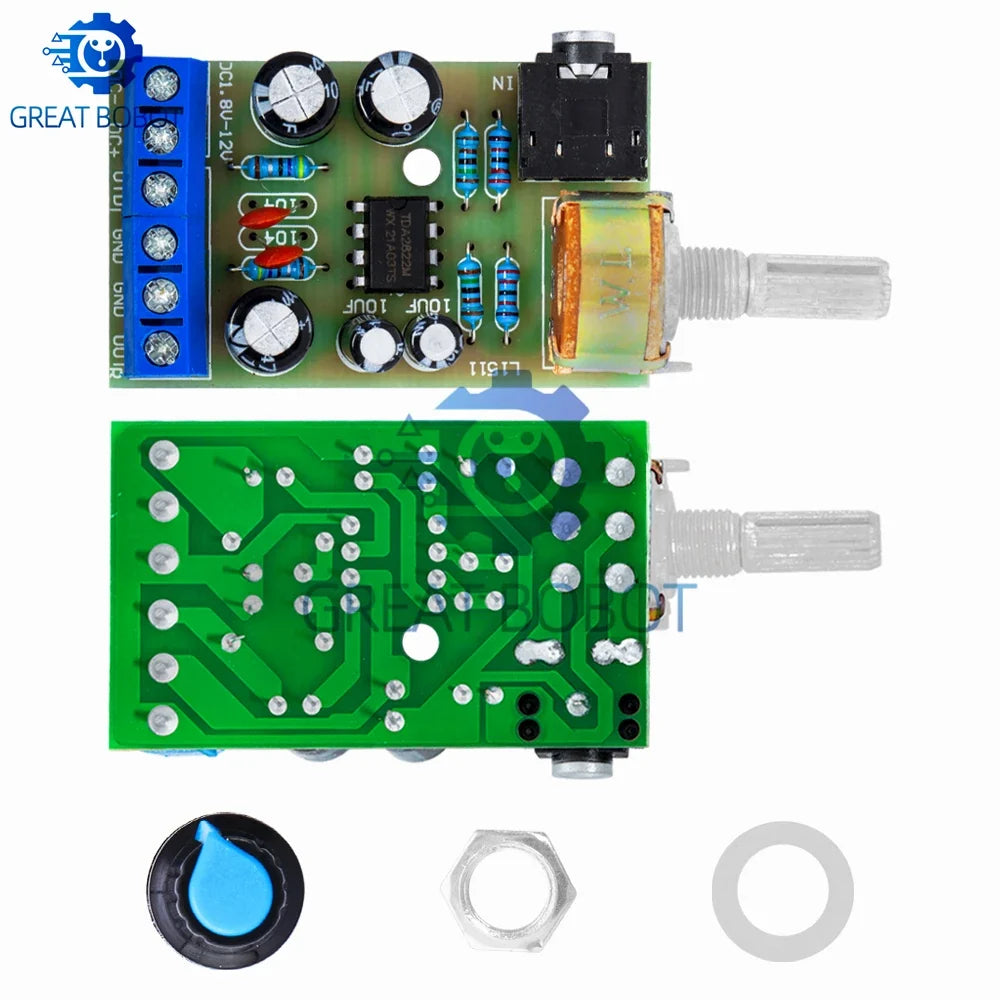 TDA2822M Stereo Audio Amplifier Board – Dual Channel AMP Module