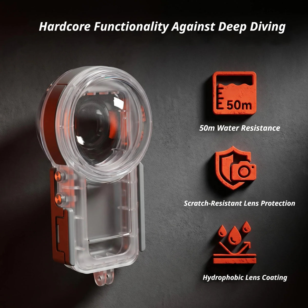 Seafrogs 50m Waterproof Dive Case for Insta360 X5 | Housing