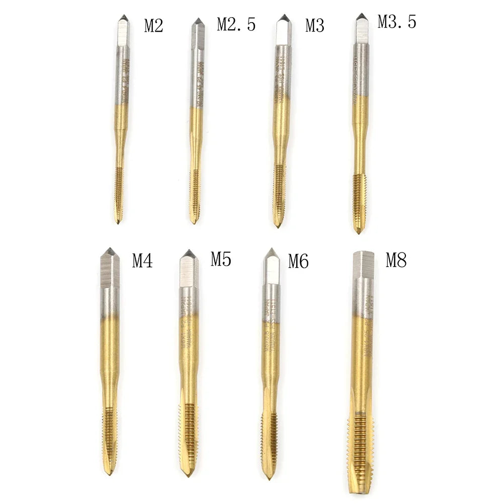 HSS Metric Thread Tap M2–M8 | Straight Flute Screw Tap Tool