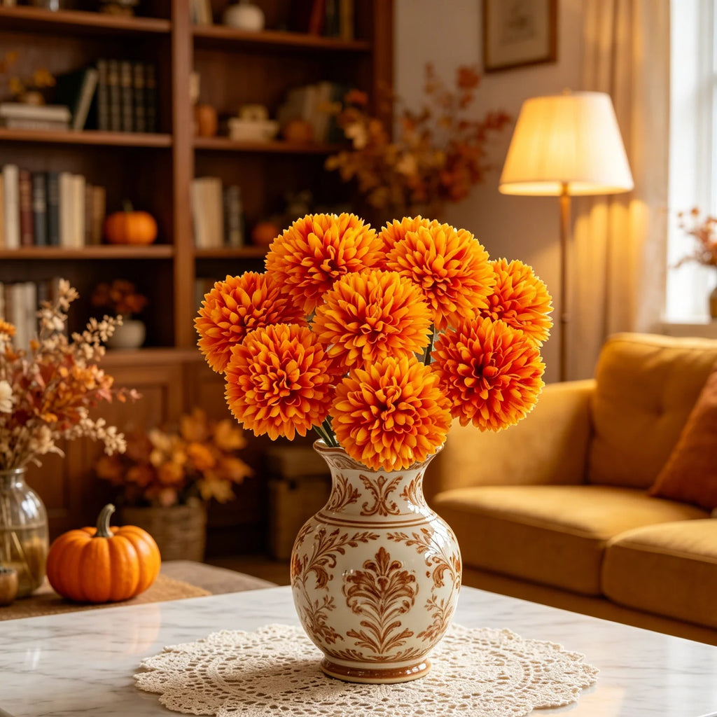 Artificial Silk Dandelion & Hydrangea Flowers – 10/20 Pcs