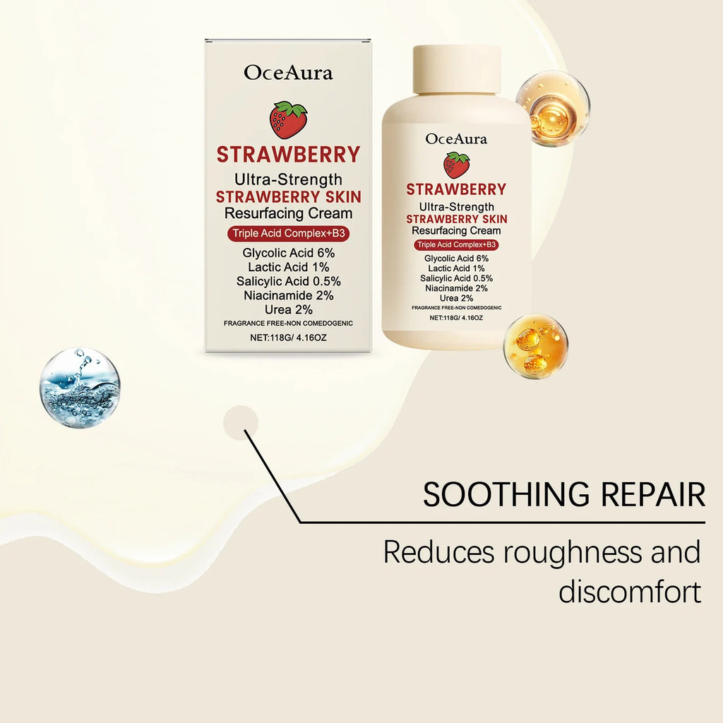 OceAura Strawberry Body Cream – Niacinamide & Salicylic Acid