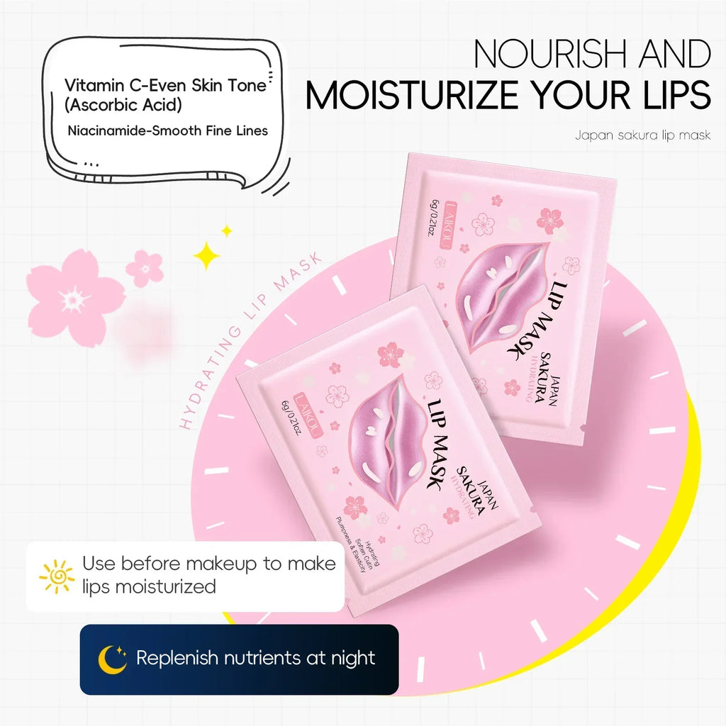 LAIKOU 5 Lip Mask Care Moisturizing Hydrating Repair Lighten Lines