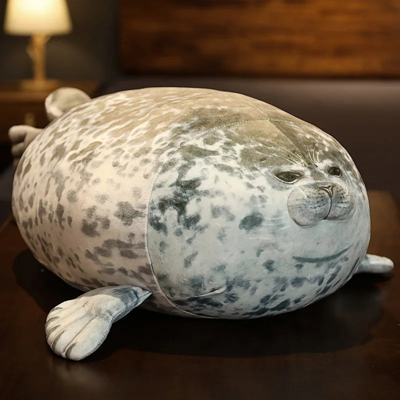 Angry Blob Seal Plush Pillow 30CM | Chubby Sea Lion Stuffed Toy