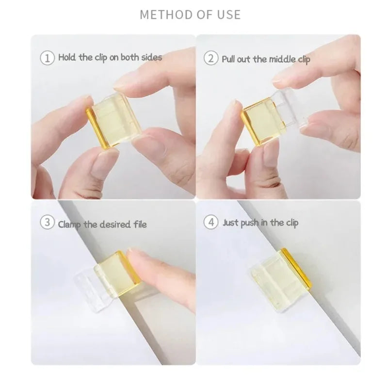 Candy Push Clip Paper Clips 10-30PCS | Transparent Bookmark