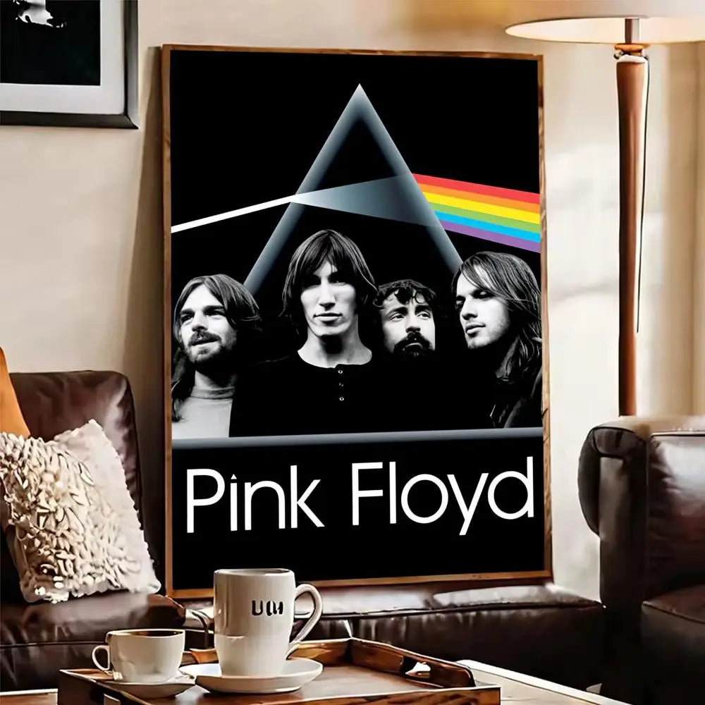 Pink Floyd Band Poster Self-Adhesive Wall Art Sticker