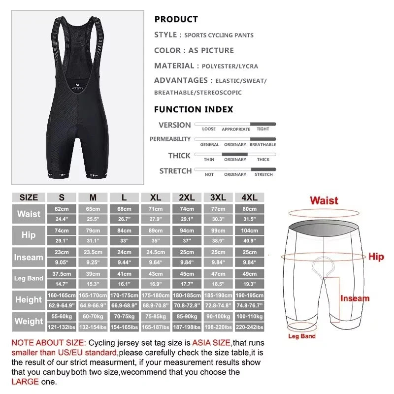 Men's 5D Gel Pad Cycling Bib Shorts – MTB & Road Bike