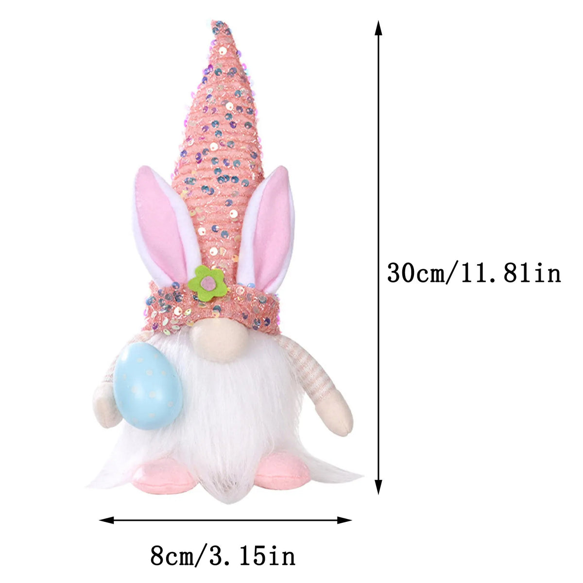 Easter Bunny Plush Figurine | Spring Décor Rabbit Sculpture