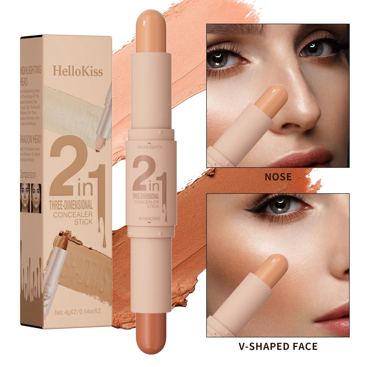 Hello Kiss Double-Ended Highlighter & Contour Stick