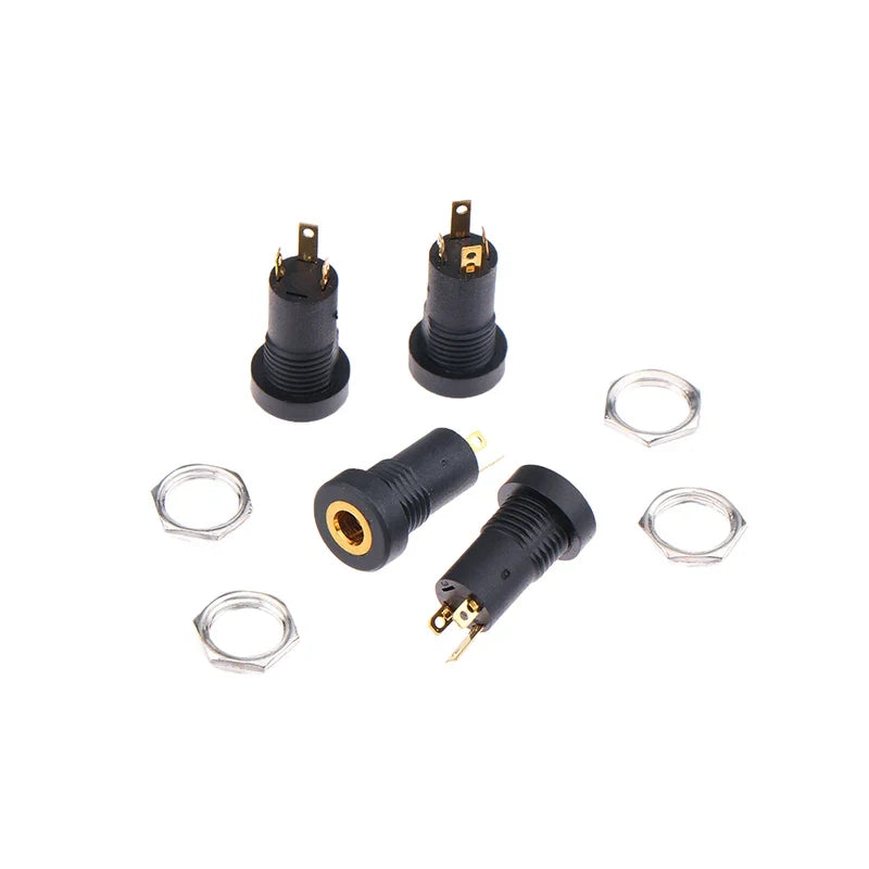 3.5mm Female Audio Jack Socket 3/4 Pin Stereo Connector – 5 Pack