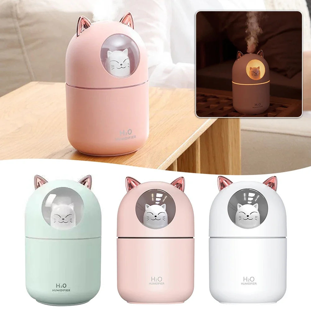 USB Mini Humidifier & Aroma Diffuser with LED Night Light