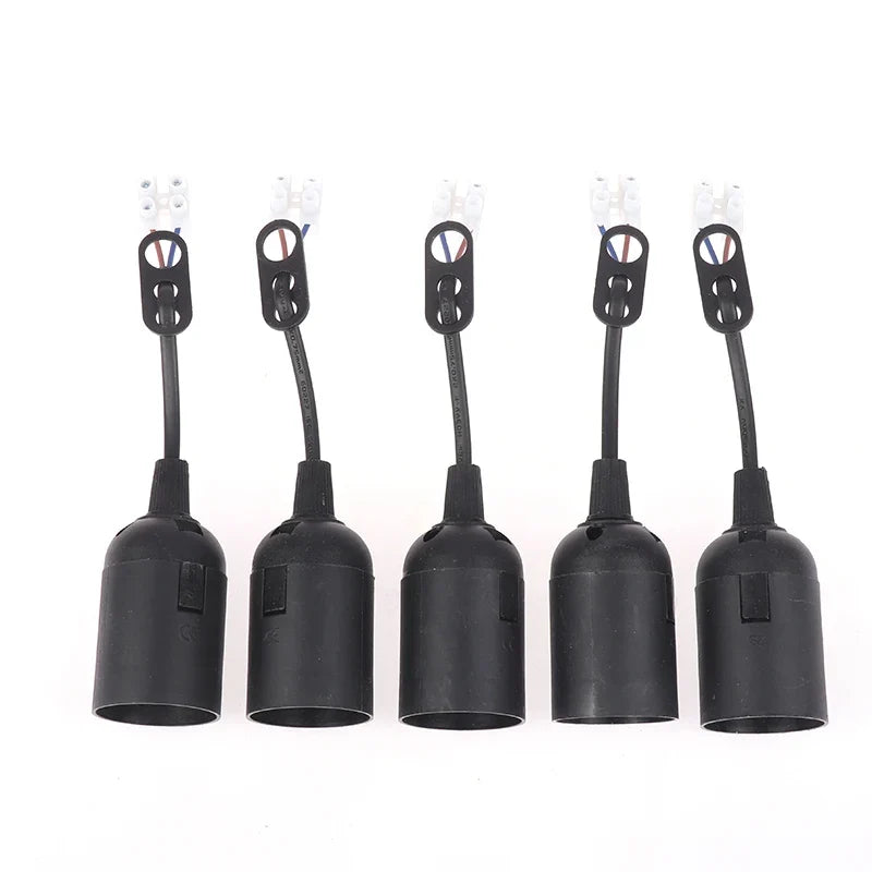 5x E27 Lamp Holder Construction Socket Cable Site Renovation Lighting