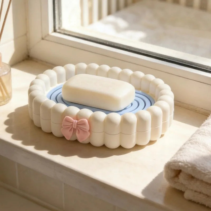 Double Layer Soap Dish with Drainage & Anti-Slip Base