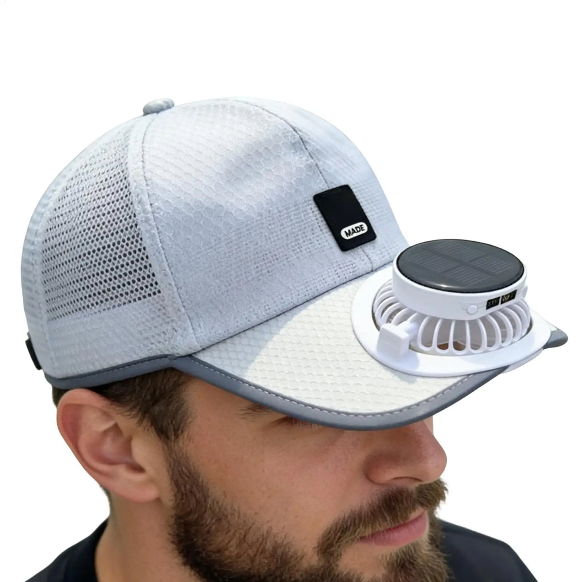 Solar Fan Baseball Cap – UV Sun Hat with USB Charging