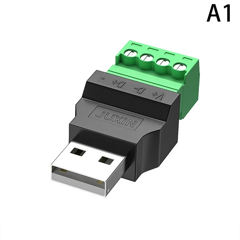 USB 2.0 Type A Male/Female Connector Adapter Screw Terminal
